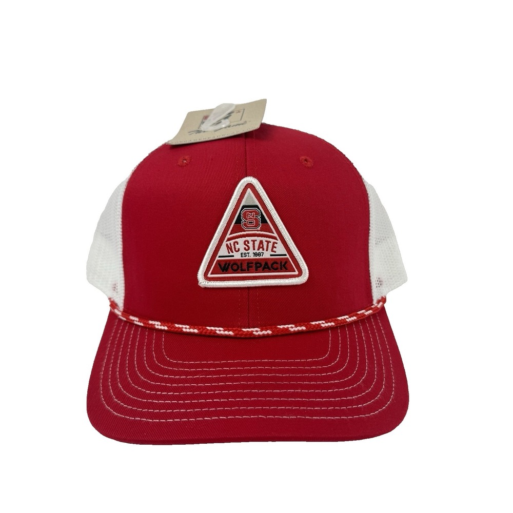 NC State Wolfpack Hat Red Rope Snapback Mesh Trucker Cap University Football